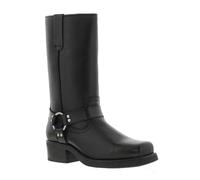 Woodland Mens High Harley Western Harness Leather Boots (11 UK) (Black)