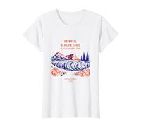 Grinnell Glacier Trail Montana US Hiking Environment Value Graphic T-Shirt, Women, White, M