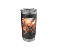 Grinning Cat Does Selfie in Apocalypse Stainless Steel Insulated Tumbler