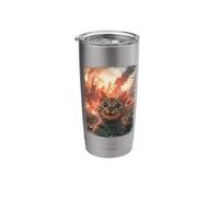 Grinning Cat Does Selfie in Apocalypse Stainless Steel Insulated Tumbler