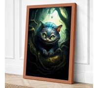 Grinning Cat in Darkness Canvas Wall Art Print 36x24 Inch | Ready to Hang, Gallery Wrapped, Fade-Resistant Inks, Securely Packaged, UK Made