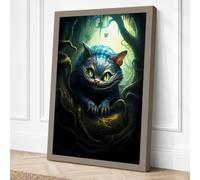 Grinning Cat in Darkness Canvas Wall Art Print 36x24 Inch | Ready to Hang, Gallery Wrapped, Fade-Resistant Inks, Securely Packaged, UK Made