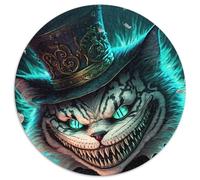 Grinning Cheshire 1000 Piece Jigsaw 1000 Piece Round Jigsaw Family Game Night, Home Decor & Brain Training Gift 67.5x67.5cm