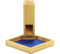 Grinning Gargoyle 18cm Bamboo DnD Dice Tower Bamboo - Portable Magnetic Wooden DND Accessory - Great for Role Playing and Tabletop Games - Noise Dampening Dice Tower Wooden - RPG Gifts