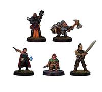 Grinning Gargoyle Adventurers Pack - 28mm White Metal Tabletop Fantasy RPG Unpainted Miniatures - Paintable Player Character Figures - DnD Icons of the Dungeons and Dragons Minis (Company)