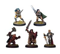 Grinning Gargoyle Adventurers Pack - 28mm White Metal Tabletop Fantasy RPG Unpainted Miniatures - Paintable Player Character Figures - DnD Icons of the Dungeons and Dragons Minis (Characters)