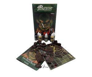 Grinning Gargoyle - Dungeon Adventure Volume 3 - Beware of the Green Rage - DnD Adventure - Floor Plan - DnD Terrain Scenery and Army Paint Paint Set - DnD Accessories - Miniature Paint Set
