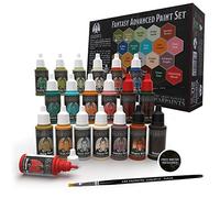 Grinning Gargoyle Mini Paint Set - Fantasy Miniature Paint Set - Army Paints Model Paints for Tabletop Figures - 20x Warpaints and a Brush Miniature Painting Kit - Model Acyrilic Colours (Advanced)