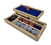 Grinning Gargoyle TTRPG Character Organizer Case - DnD Dice Tray Travel Box - Includes Miniature and Dice Storage - Dice Box D&D Dice Case Wooden