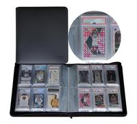 GrinOwl PSA Slab Binder, Holds 84 Graded Slabs, 6-Pocket Graded Card Binder for PSA, CGC, CSG, FGS, and FCG Cards