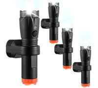 Grinsvalley 4 in 1 Plug in Emergency Flashlight Rechargeable LED Night Light with Motion Sensor for Power Outage Home Safety Portable Work Light Removable Torch for Camping and Indoor Use (4 Pack)