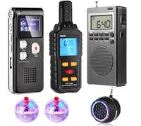 Grinsvalley 6 Pcs Ghost Hunting Equipment Kit Ghost Hunting Box 1 Emf Meter 1 Digital Voice Recorder 2 LED Balls 1 Speaker Paranormal Equipment Tools for Paranormal Investigation, EVP Sessions