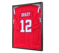 Grintus Large Jersey Frame Display Case Jersey Display Case Jersey Shadow Box with 98% Uv Protection Acrylic and Hanger for Baseball Basketball Football Soccer Hockey Sport Shirt and Uniform,LinenBack