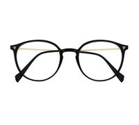 Grion Classic Jet Black Blue Light Blocking Glasses - Work-from-Home Office Minimalist Unisex Everyday Tech Style - Smart Casual Bookish Look Reading or Study Time on Screens (Classic Jet Black)