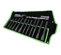 Grip 12 pc Heavy Duty Punch & Chisel Set - Roll-up Pouch