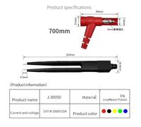 Grip 15cm Anti-Slip Resistors Capacitors Inductors - Black/red Shrouded Banana for Jaw 3pcs Multimeter 250v Rated Tweezer Clips Having 4mm