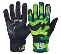 Grip Active Winter Cycling Gloves Water Resistant Windproof BMX Anti-Slip with Reflective Sticker (S, Fluorescent Green Camo)
