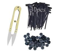 Grip Auto Zip Tie Buckles, Heavy Duty Self-Locking Nylon Cable Tie Buckle with Pin, Universal Multipurpose Fasteners for Car Repair, Bumper, Fender Liner & Household Organization(30pcs)