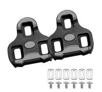 Grip Bicycle Cleats Compatible with Look KEO Pedals, Non-Slip TPU Surface, Grey 4.5°/Red 9°/Black 0° (Black 0° Float)