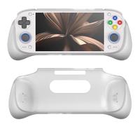 Grip Cover Case for Retroid Pocket 5, Ergonomic Modified Handle Game Grip Soft Sleeve Enhance Hand Feel Gamepad Stand Holder Protective TPU Shell (white)