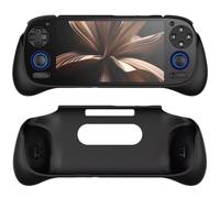 Grip Cover Case for Retroid Pocket 5, Ergonomic Modified Handle Game Grip Soft Sleeve Enhance Hand Feel Gamepad Stand Holder Protective TPU Shell (black)