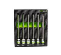 Grip Edge | 6-PC RPT 3/8'' Drive Long Metric Ball Hex Driver Set | Includes Sizes 4mm, 5mm, 6mm, 7mm, 8mm & 10mm| Includes Premium Foam Storage Tray |