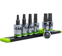 Grip Edge Gripedge Heavy Duty 7Pc 3/8 Dr Short Metric Rpt Hex Bit Sockets Driver Set