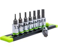 Grip Edge Gripedge Heavy Duty 8Pc 1/4 Dr Short Metric Rpt Hex Bit Sockets Driver Set