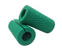 Grip Fat Bar,Dumbbell Fat Barbell Grip, Thick Bar Grips for Weightlifting Fitness Bar Handle Silicone Non-Slip Protective Pad,1 Pair of Green