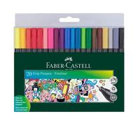 Grip Fineliners 20 Colors In Case Faber-Castell Top Quality