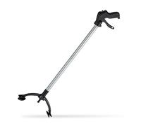 Relaxdays Grip & Grab Aid, No Bending, Reacher, Picking & Reaching Up, Aluminium, Plastic, 88 cm, Black/Silver, 50%, 88 x 15.5 x 3.5 cm