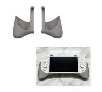 Grip Handle for Retroid Pocket 5, Ergonomic Clip-on Hand Grips, Lightweight PLA, Comfortable Gaming Accessory for Handheld Console，White (Gray)