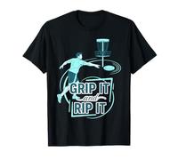 Grip It and Rip It Disc Golf Disc Golfer Flying Disc Basket T-Shirt