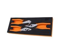 Grip Jaw Plier Set Gear F 3Pc 9” Long Nose/8” Combi & Side Cutter Franklin GF318