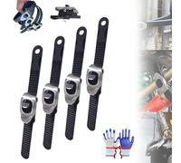 Grip Lock Straps, 2026 Ultimate Heavy-Duty Grip Lock Strap, With Adjustable Metal Buckles, Super-Strong Flexi Tie down Straps for Securing Cargo, Furniture, Equipment(4pcs with hook,14.76inch)