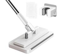 Grip Mini Mop with Zero Touch Press System, No Touch Cleaning Tool with 2 Reusable Cloths, Clip On Microfibre Cleanings Mop with 360° Rotating Head, for Kitchen & Bathroom Cleaning