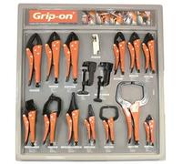 Grip-on -WHC1-16 / Set Grip Clamp/Workshop Panel 16 Tools: 1 x (131-07,131-10,111-05,111F-07,111F-10,112-07,112-10,124-06,124-12,125-09,127F-06, 128-08,139-10,MG2K-040,1010-099,1075-099)