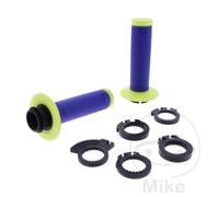 Grip Rubber Set PROGRIP 708 Cross/MX fluorescent blue yellow 22/25 mm 125 mm