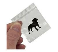 GRIP SEAL BAGS BAGGIES 1000 1.5 x 1.5 INCH 40MM X 40MM DOG LOGO