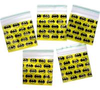 Grip Seal Bags Resealable Bags Poly Plastic Storage Bags Zip Lock Bags Baggies 30x30mm Small Plastic Bat Desing Bag (100)