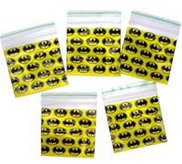 Grip Seal Bags Resealable Plastic Bags Poly Plastic Storage Bags Zip Lock Bags Baggies (50x50 mm Bat Desing(1000 Pcs)) (200)