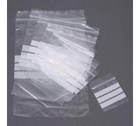 Grip Seal Bags - Write on Panel - GRIPWELL Self Seal Resealable Food Safe - 2.25" x 2.25" / 56mm x 56mm - Pack of 100