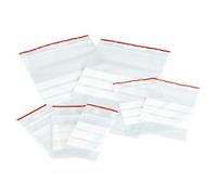 Grip Seal Bags Writeable Stripes Transparent 15 x 25 cm Pack of 100