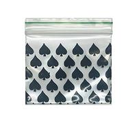 Grip Seal Bags Zip Lock Bags Resealable Plastic Bags Baggies (2x2 Inch (200 Pcs), Black Spade)