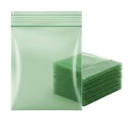 Grip Seal Bags Zip Lock Bags Resealable Plastic Bags Baggies (30x30 mm (300 Pcs), Green)