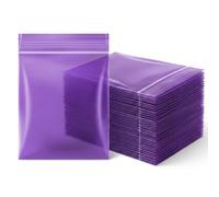 Grip Seal Bags Zip Lock Bags Resealable Plastic Bags Baggies (30x30 mm (300 Pcs), Purple)