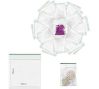 Grip Seal Ziplock 200 Bags Size (30mmx30mm) NCS35® Premium Clear Resealable Heavy-Duty Plastic Bags for Jewelry, Coins Bags, Medicine Bags, Craft Supplies, Gripseal Bags Clear Bags Zipper Bag Baggy