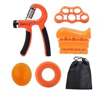 Grip Strength Device 5-Piece Professional Practice Hand Rehabilitation Training -Finger Silicone Circle Ball Lightweight Easy to Carry Compact for Activity Hiking Travelling