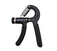 Grip strength trainers, Gripper Adjustable R-Type Hand Grip Exercise Countable Strength Strengthening Pliers Spring Finger(Black A)