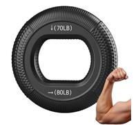 Grip Strength Workout Ring | Silicone 78.5mm Diameter 25mm Thickness 75g | Double-Force Finger Exerciser 20-80LB Resistance Options | Portable Hand Conditioning Tool For Boxing Athletes Rehabilitation
